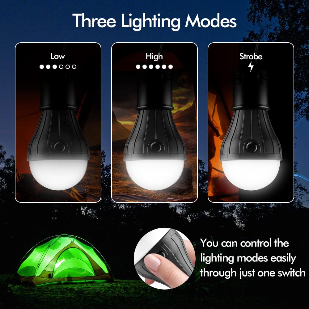 Cheap Goat Tents 4PCS Tent Lamp Portable LED Tent Light Emergency Lights LED Camping Bulb Light Equipment for Camping Hiking Backpacking Fishing   